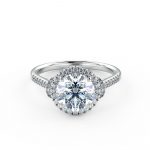 Delicate, stylish and truly unique halo engagement ring