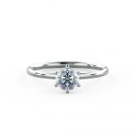 A classic engagement ring beautifully claw set