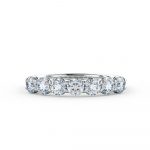 A truly classic Eternity ring set with 7 Round brilliant cut diamonds